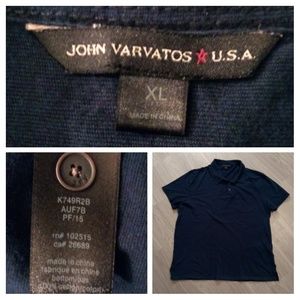 John Varvatos navy blue Polo shirt SZ-XL